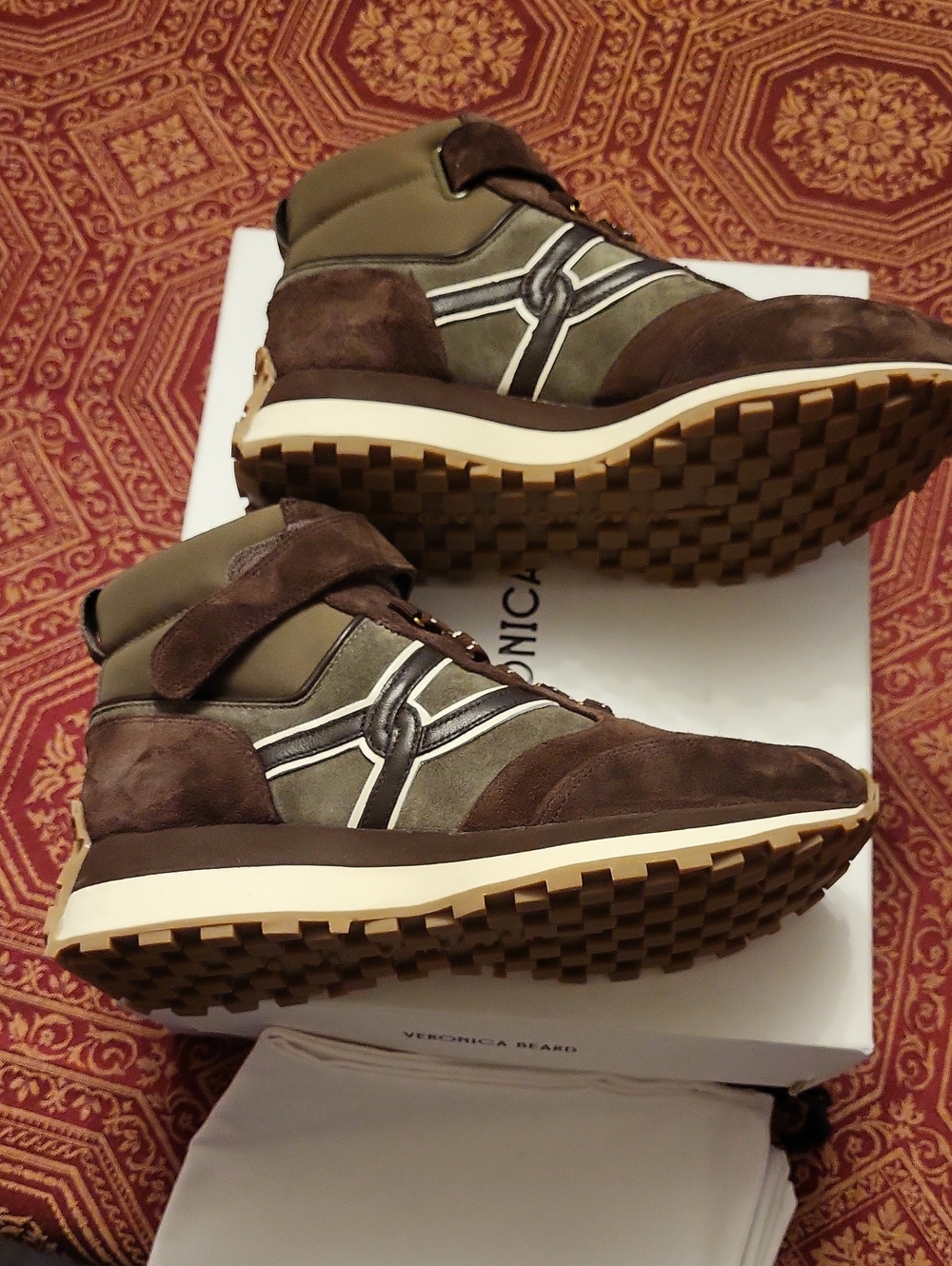 Veronica Beard Valentina Hiking Shoes,Cypress Espresso - Picture 3 of 9